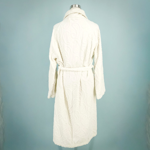 Etro Hotel Collection Size XL White Kimono Paisley Print Belted Cotton Robe - Picture 3 of 7